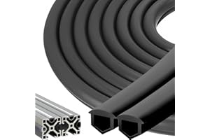 JYVEX 20 Meter Aluprofil-Kantenstreifen 30x30, 40x40 Nut 8 Aluprofil Zubehör Staubschutz Weiche Abdeckungs Dichtungsstreifen Weich-PVC-Schutzdichtstreifen für Item Profil 30/40 V Type Slot T Type Slot