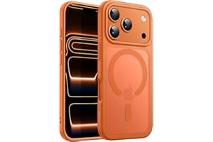‎JETECH JETech Etui Magnetyczne dla iPhone 17 Pro Max 6,9 Cala Kompatybilne z MagSafe, Półprzezroczysty Matowe Tył Szczupły Minimalistyczne Odporne na Wstrząsy Osłona Telefon (Pomarańczowy)