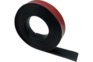 DOUJIAO Rubber Strips Adhesive Rubber Sheet Solid Neoprene Rubber Strips For DIY, Crafts, Gaskets, Mats, Floor Protection, Brackets, Sealing Floor Coverings, Levelling (25mm (W) x 3mm (T) x 3m (L))