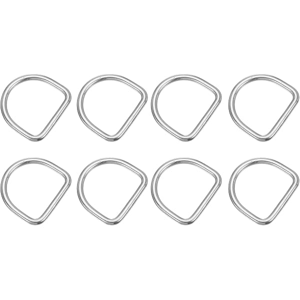 PATIKIL Anelli A D In Acciaio Inox 304 Saldati, 6 Pezzi 4x40mm, Robusti E Antiruggine Per Cinture, Collari, Borse, Fai Da Te