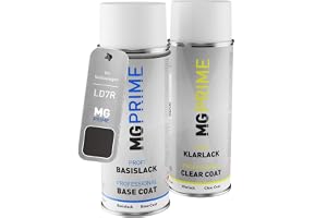 MG PRIME Billack sprayburk för Volkswagen LD7R / D7R / U5 Pepper Grey. +1K | för Volkswagen VW, Pepper Grey Metallic, Set med baslack + klarlack, sprayburkar 400ml