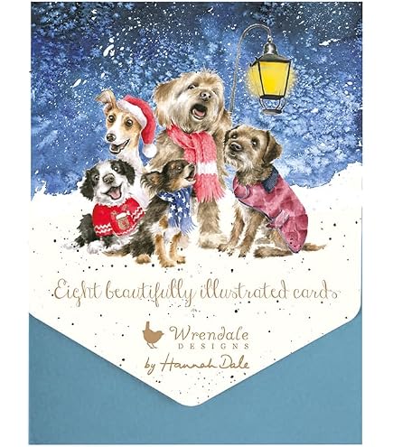Wrendale Weihnachtsgrußkarte Mit Rotkehlchen – Doppelkarte 15x15 Cm, Mit Umschlag, In England Gedruckt