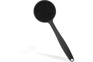 Dimeho Silikonowa szczotka do pleców do prysznica szczotka do ciała złuszczająca szczotka prysznicowa krótki uchwyt szorowanie pleców dla mężczyzn długotrwałe akcesoria do kąpieli i prysznica