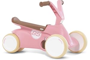 Berg GO² - Auto antiscivolo 2 in 1, in stile retrò, rosa e scivolo per bambini, con pedali pieghevoli, pedali, giocattolo per bambini, adatto per bambini di età compresa tra 10 e 30 mesi, colore: Rosa