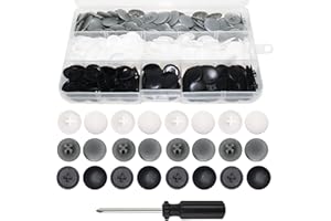 GMMG Abdeckkappen 300 Stück Schraubenabdeckung Tappi Copriforo con Scatola Portaoggetti per la maggior parte delle viti Phillips (bianco, grigio, nero)
