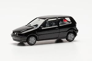 Herpa Kit de construcción para Volkswagen Polo, Fiel a Escala 1:87, Modelo de Coche para Diorama, Modelo de colección, minikit, decoración de Coche, de plástico, Color: Negro