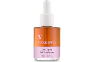 ‎VENICEBEAUTY VENICEBEAUTY Hyaluronic Self Tan Drops Anti Aging (30ml) Selbstbräuner Gesicht – Konzentrat zum Mischen in die Gesichtspflege, für individuelle Bräune ohne Flecken, Gesichtsbräuner