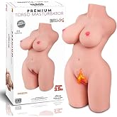Sens Cherry Isıtmalı Titreşimli 2 İşlevli Anal Vajina &Ccedil;ift Giriş Yarım V&uuml;cut Mast&uuml;rbat&ouml;r 4 KG 41 CM Boy Realistik Manken Erke