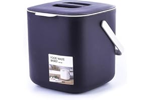 COLRID Poubelle Compost Cuisine 4L - Bac Composteur Anti-Odeur & Lavable Lave-Vaisselle - Seau Déchets Organiques avec Filtre Charbon - Compact pour Plan de Travail (Violet)