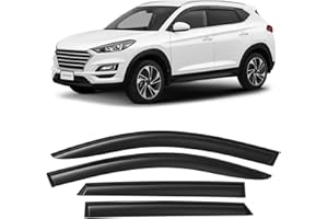 CLIM ART Lot de 4 deflecteur Voiture pour/Compatible avec Hyundai Tucson 2015-2020 deflecteur d air, déflecteurs pour Auto, aériens,Noir