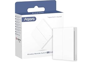 Aqara Interruttore Wireless Remoto H1, Richiede AQARA HUB, Zigbee 3.0, Telecomando Configurabile con 7 Funzioni Senza Installazione per Case Intelligenti, Compatibile con Apple HomeKit, IFTTT