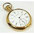 Nautical Vintage American Elgin Look Collectible Antique 2" Brass Pocket Watch