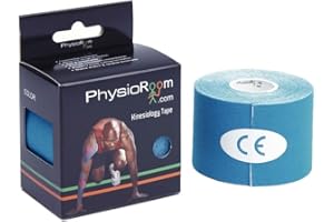 PhysioRoom 5m Kinesiology Tape | Therapeutic Elastic Sports Tape KT | Muscle Support & Compression Injuries & Sprains Recovery | Kinetic Tape Choice of Size & Colour