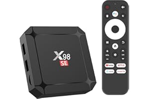 Puersit Boîtier TV Android 10, Box Android TV X98SE avec Allwinner H313 A53 CPU Support 4K HD Dual WiFi 2.4G 5.8G BT5.0 100M LAN Enternet 2GB/8GB