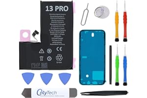 OnlyTech Premium-Ersatzakku für iPhone 13 Pro – 3095 mAh, identisch mit dem Original, 12 professionelle Werkzeuge und Display-Klebeband enthalten
