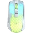 Roccat Burst Pro Air - Lightweight Symmetrical Optical Wireless RGB Gaming Mouse with 19K DPI Optical Owl-Eye Sensor, Optical Switches,Titan Wheel, 81-gram weight, white