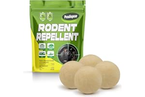 Pesdispear Repellente Topi, Dissuasore per Topi, Anti Ratti Meglio Del Elettrico Ultrasuoni per Topi e Trappola per Topi Effetto 90 Giorni 4 Pacchetti