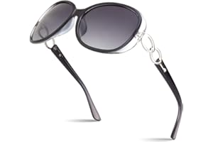 SUNIER Polarised Sunglasses Womens Trendy Oversized Ladies Shades UV400 Protection Retro CAT3 Sun Glasses