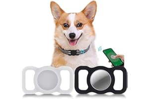 Étui de Protection pour Airtag,Kucheed 2 Pièces Accessoires de Collier de Chat de Chien de Suivi GPS Support de Boucle pour Animaux de Compagnie,Couverture en Silicone Anti-Rayures pour Les Airtags