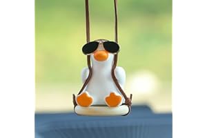 QHFlashbuy Pendentif Canard Oscillant Pour Voiture, Ornement Rétroviseur, Décoration et Cadeau D'anniversaire