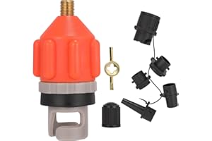 DIELOVEHUA SUP adapter do pompy, adapter SUP do sprężarki, adapter zaworu SUP z 5 dyszami gazowymi, adapter do wentyli pontonu, do nadmuchiwanej łodzi wiosłowej, deski SUP