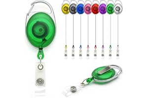 LANYARDS TOMORROW.CO.UK Green YoYo Wysuwany uchwyt na kołowrotek – lanyardy Tomorrow Rozszerzana karta identyfikacyjna na narty, identyfikator, uchwyty bezpieczeństwa, kontrola dostępu, karabiniec