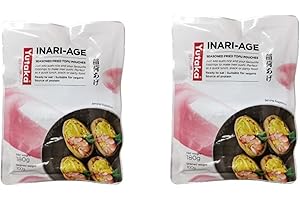 Inari Lot de 2 sachets de tofu au plat pour sushi inari 100 g