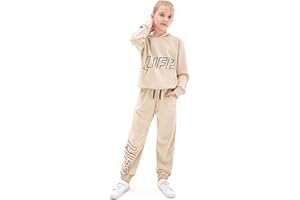 NATUST Kids Tracksuit, Hoodie and Joggers Set for Boys Girls Running Suits Activewear Jogging Outfit