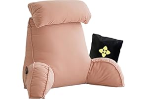 CCTSA Ergonomisches Bett Kissen Rückenkissen,Extragroßes Lesekissen mit Armlehnen und Abnehmbarem Nacken,Lesekissen für Bett und Sofa,Bettruhekissen zum Spielen,Lesen,Fernsehen,75cm x 40cm x 58cm