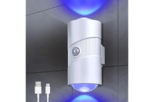 AUAUY Lampada da Parete a LED, Luce Notturna con Rilevatore di Movimento, Applique da Parete Interno Magnetica, 7 Colorea, Ricaricabile, Luminosità Regolabile per Camere da Letto, Corridoi, Cucine