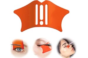 XIXKOLYU® Plantilla de silicona para sombra de nariz, herramienta de contorno de cejas, plantilla multifuncional para contorno de cejas, forma de ceja (naranja)