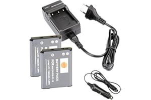 DSTE 2pcs N-EL19 ENEL19 Batterie et DC109E Voyage Chargeur Compatible pour Nikon Coolpix S100 S2600 S2700 S2750 S3100 S3200 S3300 S3400 S3500 S4100 S4200 S4300 S4400 S5200 S6400 S6500 S6600