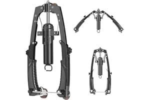 DOBEN Hydraulic Power Twister Bar-Multifunctional Abdominal Wheel with Pulley,Arm Exerciser 22-440lbs Home Chest Expander Upper Body Exercise for Shoulder,Forearm,Bicep Strengthener Grip Bar