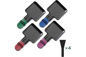 Yoassi 4pcs Mini Padelle per Raclette,Mini Piastra Raclette Antiaderente con 4 Spatole di Nylon,Misura Universale 4 Colori Manici Antiscottatura,Padelle Quadrate da Raclette per Fuso Uovo Fritto