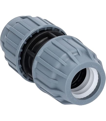 PE Rohr Verschraubung Klemmfitting – Kupplung Für Verlegerohre 20, 25, 32, 40 Mm (DVGW Geprüft)