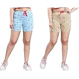 Fabme Women's Cotton Checkered Shorts Pack of 2 - XXL