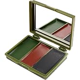 Camouflage Makeup Set with Makeup Mirror in 3 Colours, Camouflage Makeup, Body Paint for Face Camouflage, for Hunting Makeup