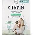 KIT & KIN Eco Friendly Premium UK Baby Diapers (Size 2 (4-8kgs) | Pack of 10 Flash Dry Disposable Diapers, Leak Protection Hypoallergenic Diaper Size for Skin Protection Vegan Baby Diapers