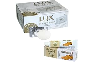 ‎NARAMAKI Hotel Cortesia 100 Einzelverpackte Seifen Linie Lux + 1 neutrale Schuhcreme - Duschseifen-Set für B & B und Hotel