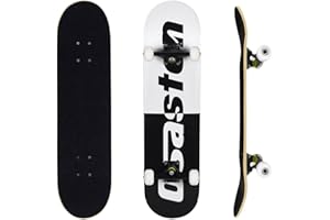 ERNAN Skateboard,80 * 20cm pour Adulte/Enfant Fille/Garçon Débutant.Plateau 7 Plis érable Alpin,Roulement ABEC-7,T-Tool Inclus