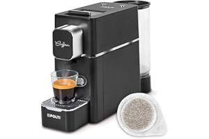 Polti Coffea S15B, Macchina per Caffè Espresso, Compatibile con Cialde E.S.E. 44 mm, Serbatoio 0.85L, Pressione Pompa 19 Bar, Nero
