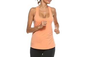 BaoDan Debardeur Sport Femme Dos Nageur Fitness Running Yoga Ete, Tank Top Sports Dos Nu Respirant pour Jogging Gym…