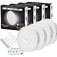 Chillyfit Motion Sensor Light Home (Pack Of 4) With Usb Charging Wireless Self Adhesive Led Body Induction Lamp Sensor Light Wardrobe Lights With Sensor Night Light Cupboard Stairs, 8.6 Cm, White