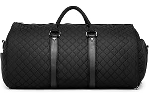 seyfocnia Odwracalna torba podróżna na ubrania, torba sportowa dla mężczyzn i kobiet - 2 w 1 wisząca walizka, garnitur, biznesowa torba podróżna, Czarny-gz, Moda