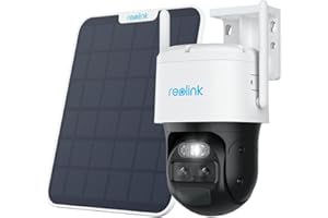 ‎REOLINK Reolink PTZ Überwachungskamera Aussen Akku mit Auto-Tracking & Auto-Zoom, Dual Lens, 4MP Solar WLAN Kamera Outdoor, 2,4/5GHz WiFi, 30m Farbnachtsicht, KI-Erkennung, 360° View, TrackMix+Solarpanel