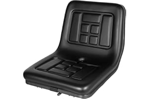 HarBin-Star Siège de tracteur, siège universel avec dossier, cuir PVC + éponge, pour tracteurs, tondeuses à gazon, chariots élévateurs, pelleteuses, 44,5 x 35,5 x 33,5 cm