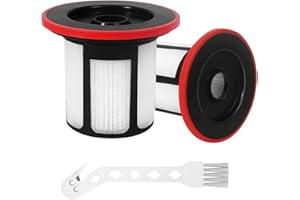 PUASOK 2 Piezas Filtro Aspiradora para Bosch Unlimited Serie 6 Kit, Filtro Aspiradora para Bosch Filtro con Juego de Cepillos, para Olores, Contra Polvo Fino