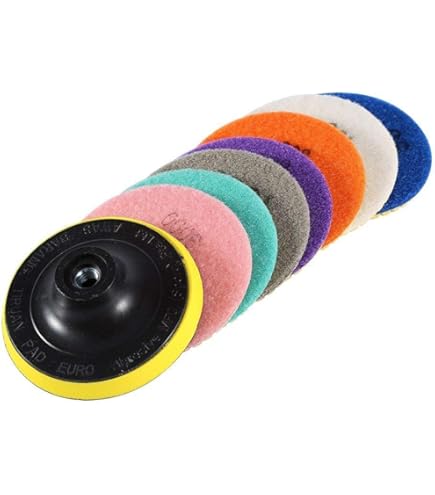 SHDIATOOL Polijstschijf voor droge diamanten, 7 stuks, strooigoed 1500 voor graniet, steen, beton, marmer, dia, 4 inch/100 mm
