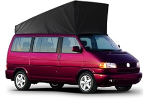 ZWPARTS Weather Protection for VW T4 California Pop Top Roof Replacement, Black, Water Resistant, Compatible with Van, Roof Cover, Maßgeschneidert für VW T4