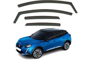 AIRFLUX Set di 4 deflettori d'aria compatibili con modelli Peugeot 2008 e-2008 MK2 2020 2021 2022 2023 2024 2025.